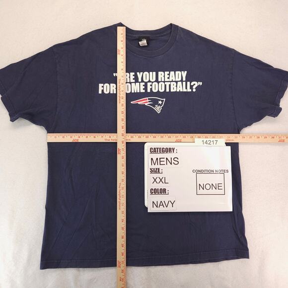 NFL New England Patriots Graphic Short Sleeve Football Shirt Mens Size 2XL Navy - Picture 5 of 9